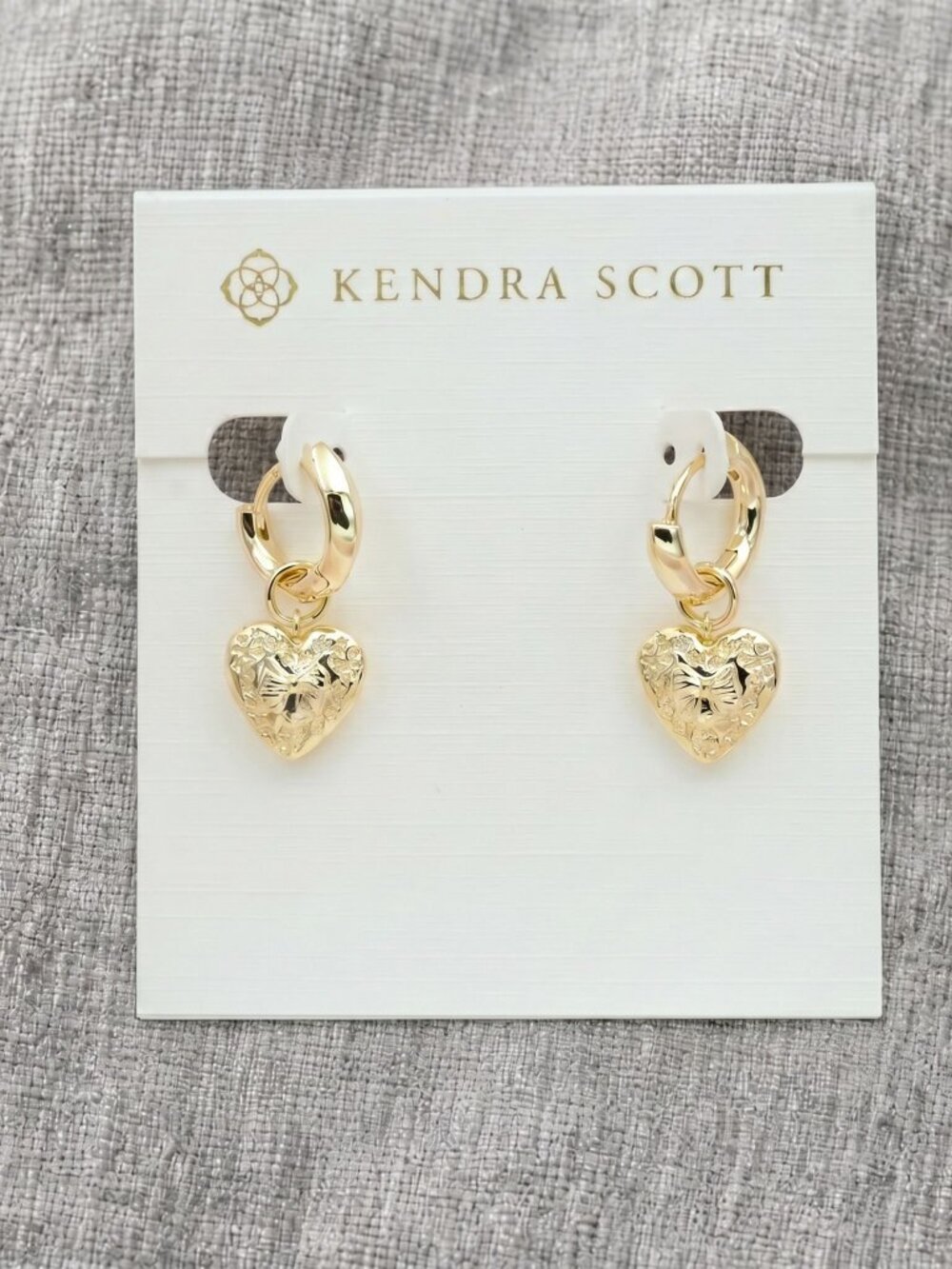 Kendra Scott x LoveShackFancy Heart Gold Convertible Earrings